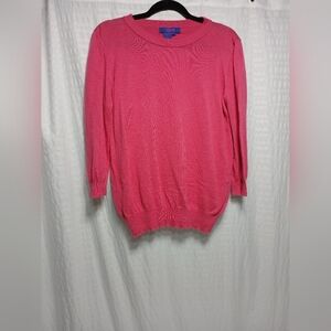 Twiggy London Cotton 3/4 Sleeve Knit Sweater. Size XL
